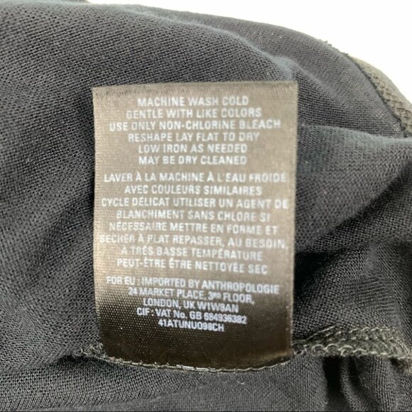 Anthropologie - Deletta Black Amari Sleeveless Blouse size small - Picture 9 of 9